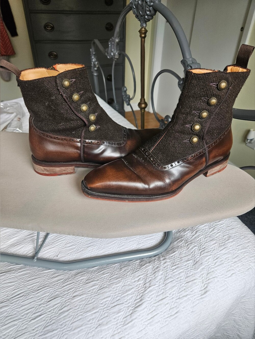 JOHN FLUEVOG Rufus Magoo Quincy Men's Brown Balmoral Boots- SZ 10.5